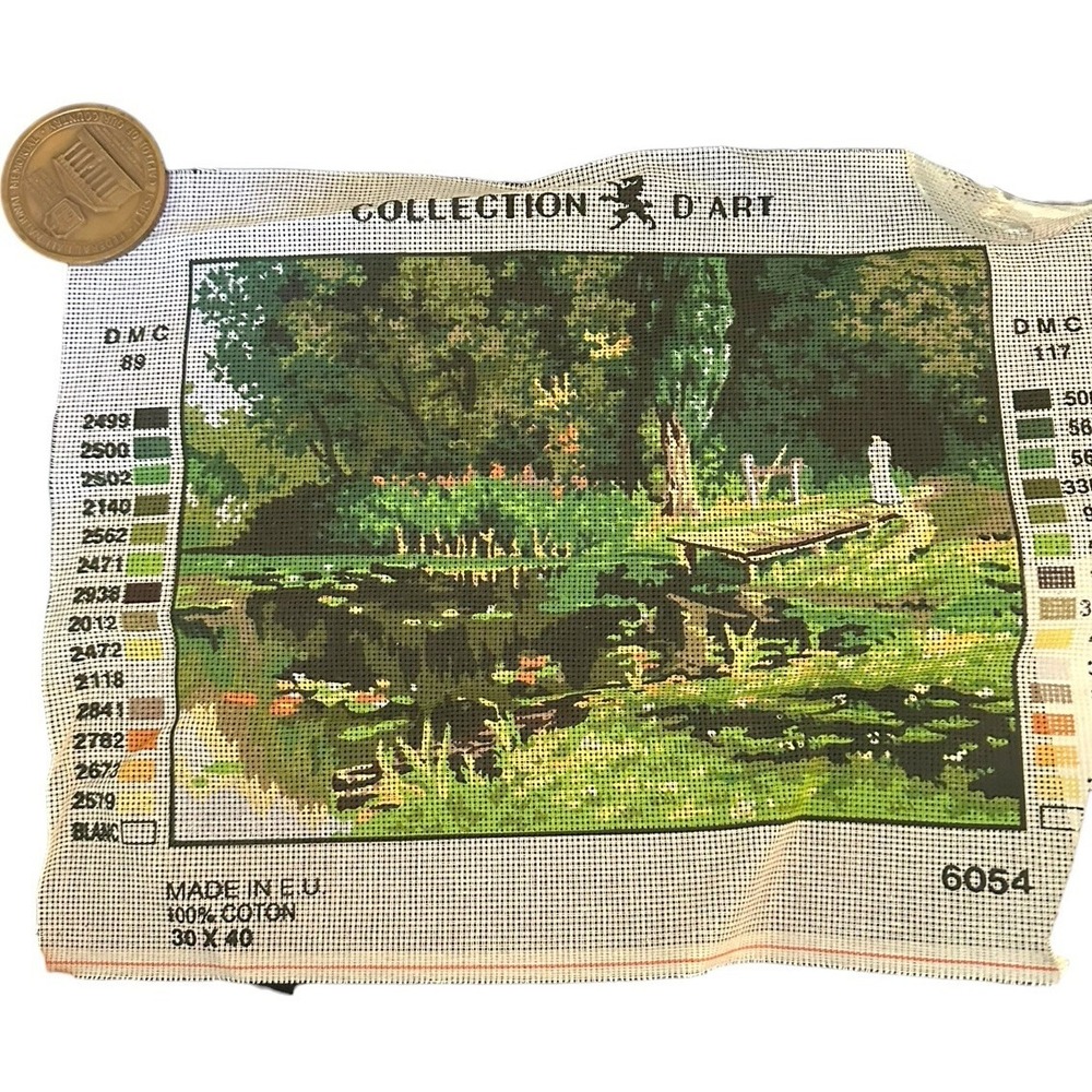 Needlepoint Canvas Collection D'Art "The Bridge" Made in EU 12" x 16 Appr.